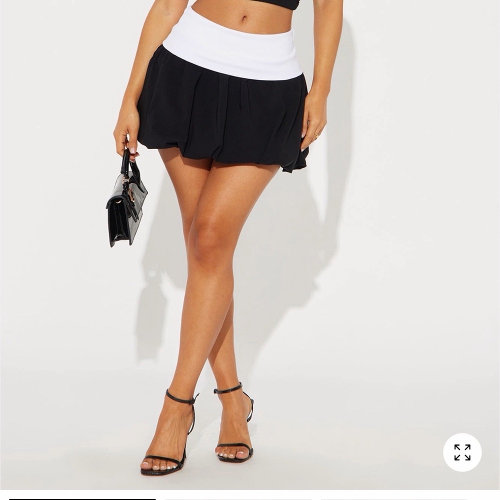 Fashion Nova Black and White Mini Skirt